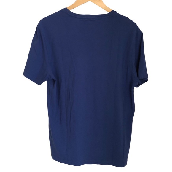BEN SHERMAN Blue Cotton One-Pocket Tee - Picture 4 of 10